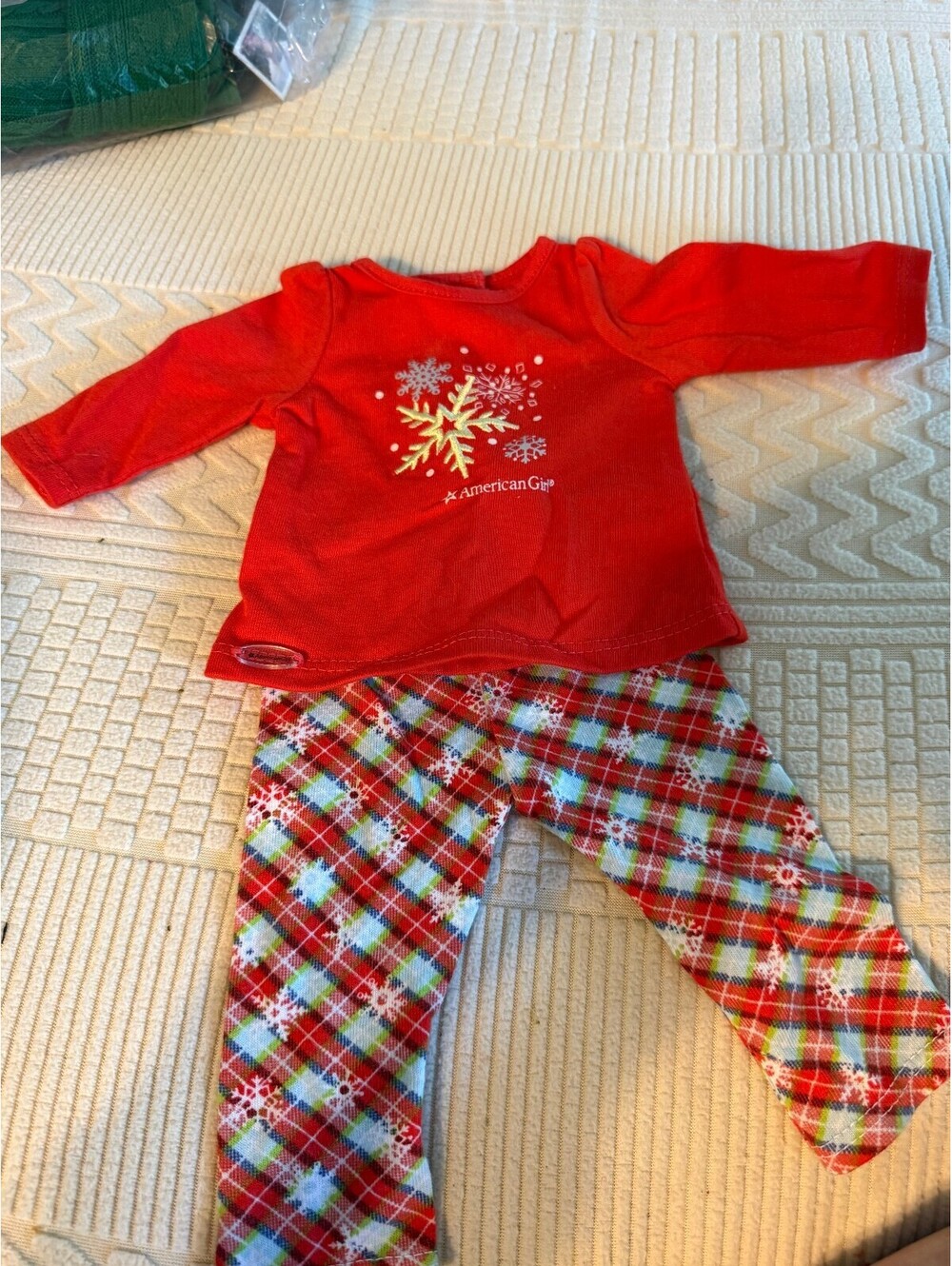 American Girl Doll Truly Me Outfit HOLIDAY DREAM SNOWFLAKE PAJAMAS  B263